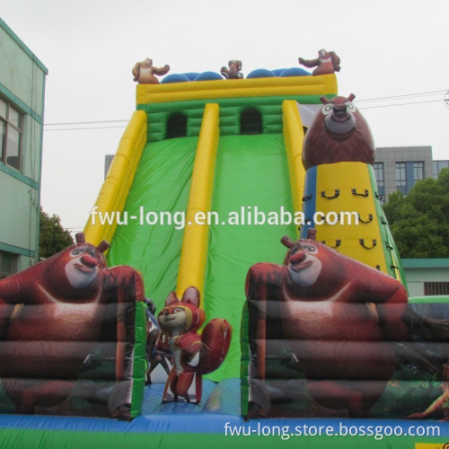 PVC Tarpaulin Giant Commercial Inflatable Water Slide For Adult